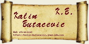 Kalin Butačević vizit kartica